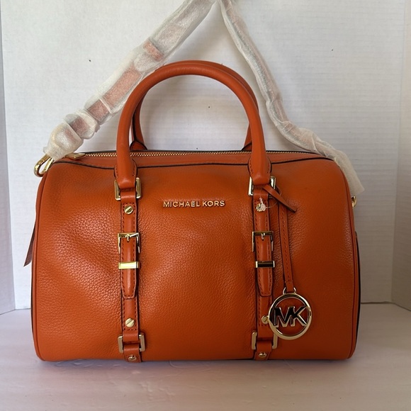 Michael Kors Bedford Legacy Brandy Leather Dome Satchel Crossbody Bag - Picture 11 of 11